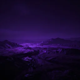 nocturnal purple, futuristic landscape, 4 k, dark, dramatic contrast, unreal engine