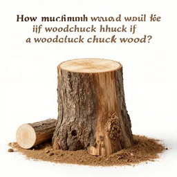 How much wood would a woodchuck chuck if a woodchuck could chuck wood?