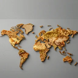 World Map with all continents being in form of Obama, 4k, High Definition