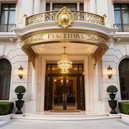 entrance to luxury palace