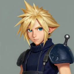Portrait of Cloud Strife, by Rebecca Sugar, digital painting, HD, steven universe