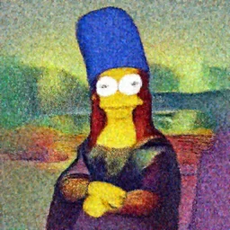 Marge Simpson as the Mona Lisa