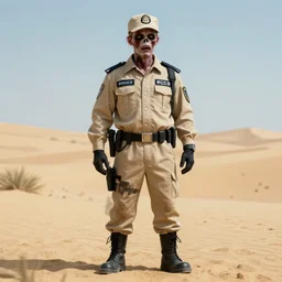 ( ( beige desert ) ) zombie uniform and caps zombie security officers trending on artstation very high detail 4 k 8 k hd