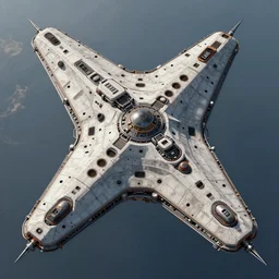 top down view of a detailed sci - fi starship, digital art, concept art