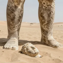 two vast and trunkless legs of stone stand in the desert.... near them, on the sand, half sunk a shattered visage lies, by vasily vereshchagin, by henry ossawa tanner