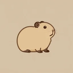 logo of a jerboa in a minimalist style, sand color, beige and brown