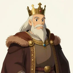 portrait of a medieval old king, artstation, cartoon, elegant, highly detailed, digital painting, clean! outstanding! art by ghibli, makoto shinkai, fujita goro, giraud, akihiko yoshida!!!!, fadeev 8 k