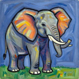 an elephant drawn in a picasso style