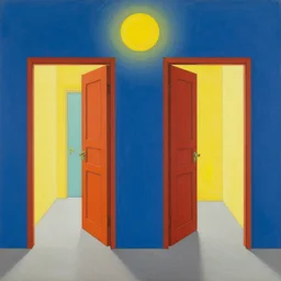 doorways between heaven and hell, colorful, by john kenn mortensen, by ko young hoon