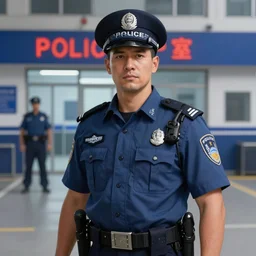 portrait painting of an police officer, background is police station unreal render cinematic lighting art by bussiere rutkowski andreas rocha