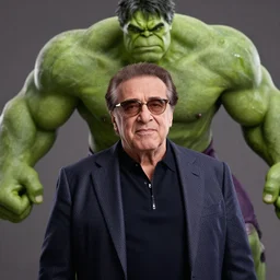 Danny DeVito cast as The Hulk, still from marvel movie, hyperrealistic, 8k, Octane Render,