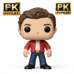full body 3d render of Johnny Bravo as a funko pop, studio lighting, white background, blender, trending on artstation, 8k, highly detailed