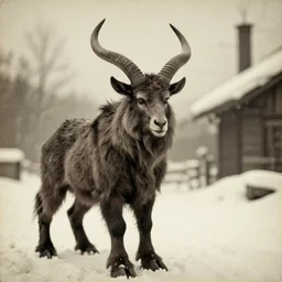 vintage photo of Krampus