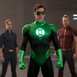 the Green Lantern in The flash tv show episode scene