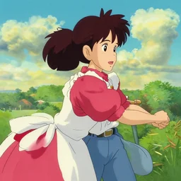(1989) Kiki's Delivery Service film covers,Studio Ghibli,epic,masterpiece illustration in the style of Keith Thompson, digital art
