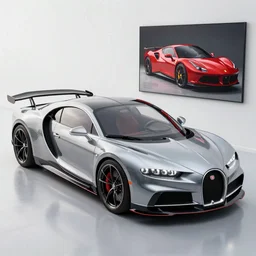 Beautiful Product Render of the latest Bentley, Ferrari, Bugatti fusion car model. Powerful Engine. Ultra-luxury. Render in Unreal Engine 6, lighting Demo. 4K HD Wallpaper. Premium Prints Available.