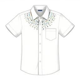 a shirt in the style of colorful muqarnas ceiling