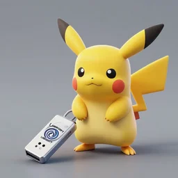 game screenshot of the pokemon usb flash drive, ubisoft, capcom octane render blender cgsociety, detective pikachu style, paleoartist, concept art by rj palmer