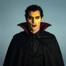 Vampire with sun on his face