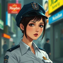 jill valentine, police officer, kyoto animation still, finely illustrated face, intricately detailed features, digital painting, makoto shinkai, painted by ilya kuvshinov and katsura masakazu and alphonse mucha and satoshi kon