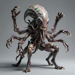 an extremely high quality hd, a weird looking creature with multiple arms and legs, concept art by guillermo del toro, featured on zbrush central, neo - figurative, lovecraftian, zbrush, grotesque, 8 k, ultra realistic, very realistic