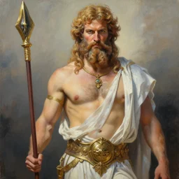 attractive zeus. highly detailed painting by tom bagshaw and karol bak 8 k