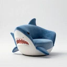 an armchair in the shape of shark