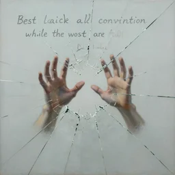 the best lack all conviction while the worst are full passionate intensity, painting, minimalist, elegant, hyperrealistic, seen through broken glass, battle of good versus evil