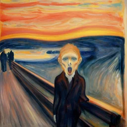 fox mulder in'the scream'from edvard munch.
