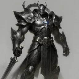 the invincible warrior. league of legends concept art, highly detailed, dark, intricate, digital painting.