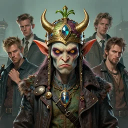portrait of the goblin miner wearing the epic artifact headgear devil\'s fruit by artgerm and Craig Mullins, James Jean, Andrey Ryabovichev, Mark Simonetti and Peter Morbacher 16k