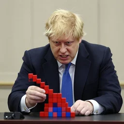 boris johnson angrily playing tetris