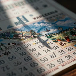 hyperrealistic photography of winning lottery ticket numbers