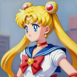 greg manchess portrait painting of usagi sailor moon as overwatch character, medium shot, asymmetrical, profile picture, organic painting, sunny day, matte painting, bold shapes, hard edges, street art, trending on artstation, by huang guangjian and gil elvgren and sachin teng