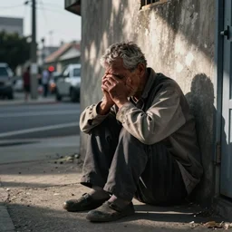 kenneth copeland begging on the street of la, homeless, looking sad