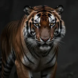 a portrait of an anthro tiger of the apocalypse, grim - lighting, high - contrast, intricate, elegant, highly detailed, digital painting, artstation, concept art, smooth, sharp focus, illustration