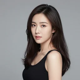 studio photo portrait of a very beautiful girl