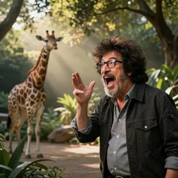 bob ross screaming at the zoo