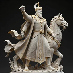 intricate sculpture of an amazigh algerian warrior, ulta high detail, subtle gold accents, sculpted by craig mullins, yoji shinkawa, trending on artstation, hyper detailed, insane details, intricate, ornate, elegant, luxury, dramatic lighting, cgsociety, art, octane render, weta digital, micro details, 3 d sculpture, structure, ray trace 4 k