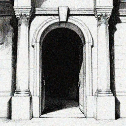 a portal, art by James Jean and Wayne Barlowe and moebius, black and white ink, low details and clean lines , cinematic, cgsociety 8k