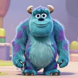 a furry monster Pixar render