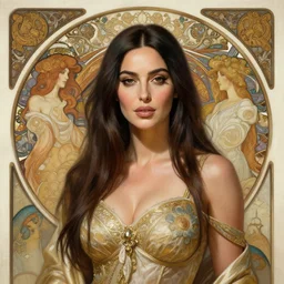 Monica Bellucci  as a Brazilian Goddess, cute, fantasy, intricate, elegant, highly detailed, digital painting, 4k, HDR, concept art, smooth, sharp focus, illustration, art by artgerm and H R Giger and alphonse mucha