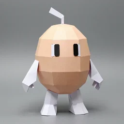a paper model of eggman, paper modeling art.
