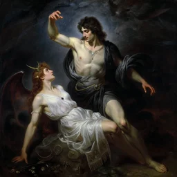 attractive male deity, casts dark spell to summon attractive lucifer morningstar. highly detailed painting by gaston bussiere, craig mullins, j. c. leyendecker 8 k