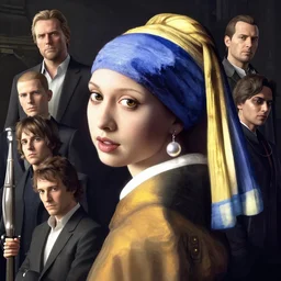 beautiful portrait of a woman, girl with a pearl earring, gta v, stephen bliss, unreal engine, fantasy art by greg rutkowski, loish, rhads, ferdinand knab, makoto shinkai and lois van baarle, ilya kuvshinov, rossdraws, tom bagshaw, global illumination, radiant light, detailed and intricate environment