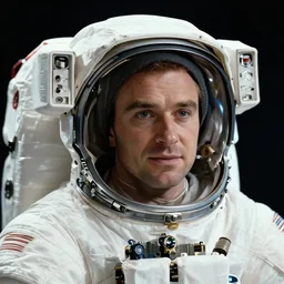 close - up of a kurdish astronaut in a movie directed by christopher nolan, movie still frame, promotional image, imax 7 0 mm footage