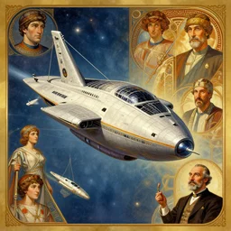 STAR TREK SPACE CRAFT designed in ancient Greece, (SFW) safe for work, photo realistic illustration by greg rutkowski, thomas kindkade, alphonse mucha, loish, norman rockwell