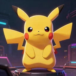 lofi cyberpunk Pokemon Pikachu portrait by Tristan Eaton and Stanley Artgerm and Tom Bagshaw, Greg Rutkowski Carne_Griffiths