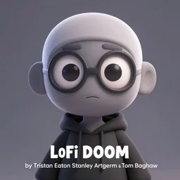 Lofi Doom portrait, Pixar style, by Tristan Eaton Stanley Artgerm and Tom Bagshaw.
