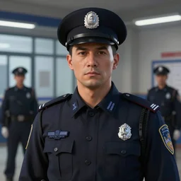 portrait painting of an police officer, background is police station unreal render cinematic lighting art 1 9 2 0 period drama by bussiere rutkowski andreas rocha